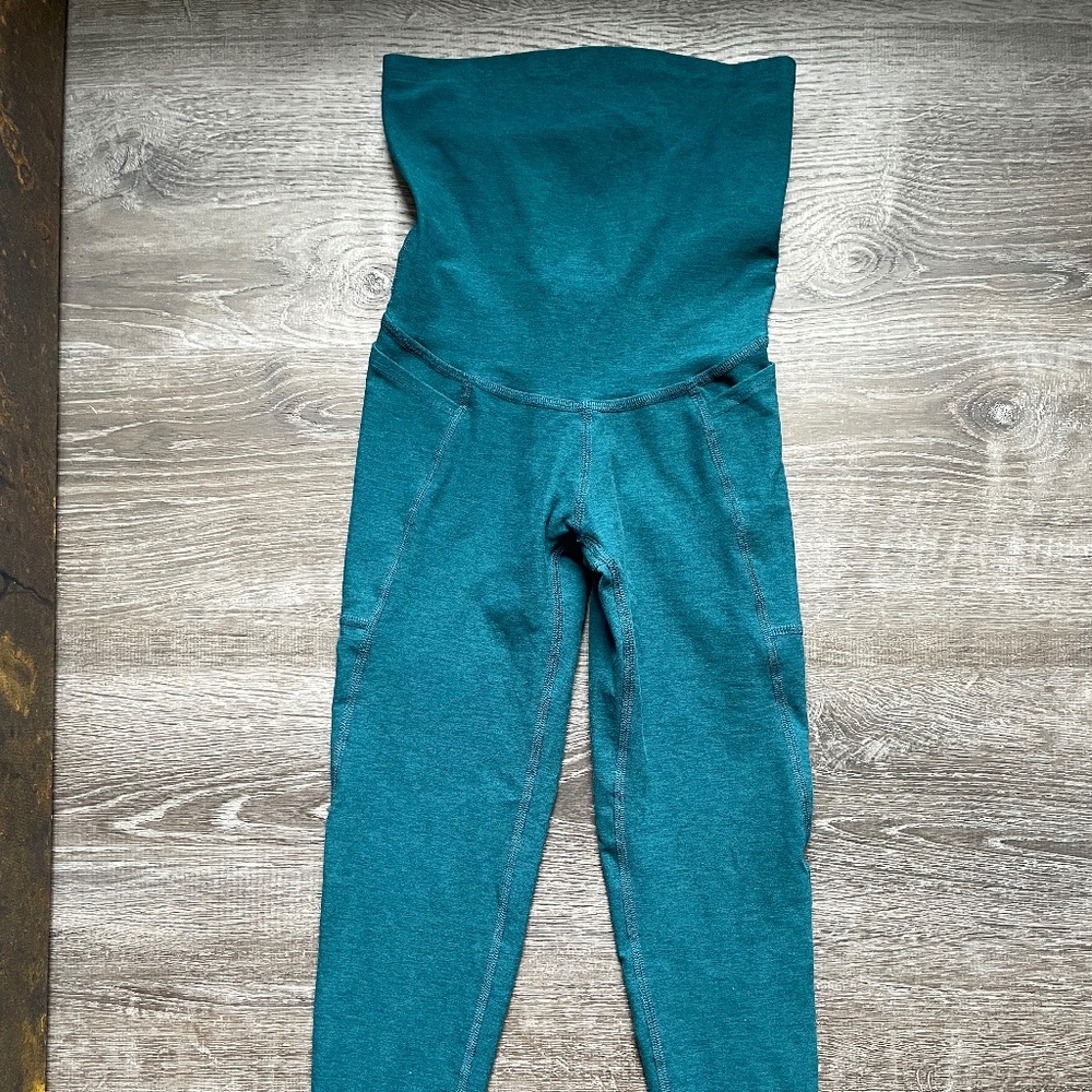 BEYOND THE BUMP BY BEYOND YOGA Maternity Leggings Deep Sea XS